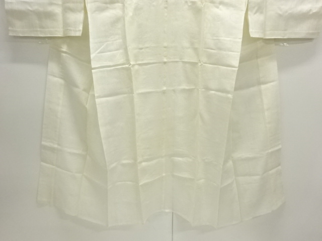  アンティーク　本麻すかし織流水に花模様長襦袢